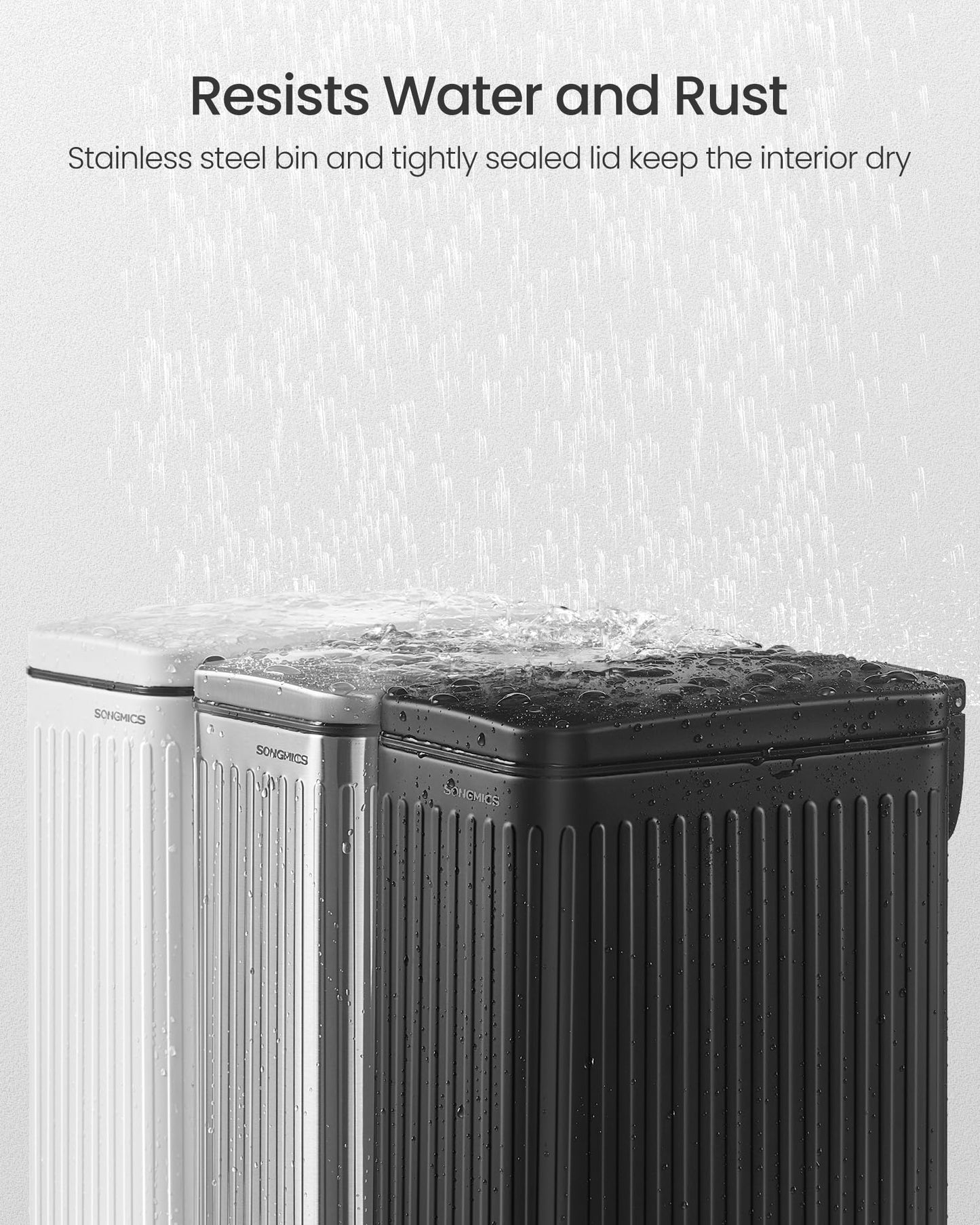 SONGMICS 1.6-Gallon Slim Bathroom Trash Can
