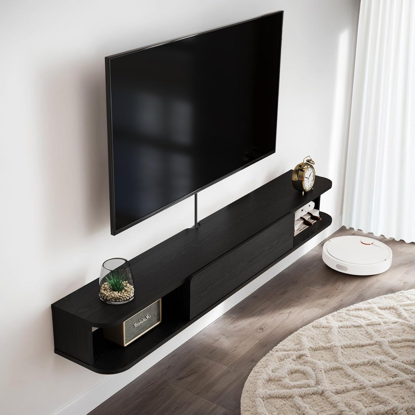 Floating Wall-Mounted TV Stand – 59”