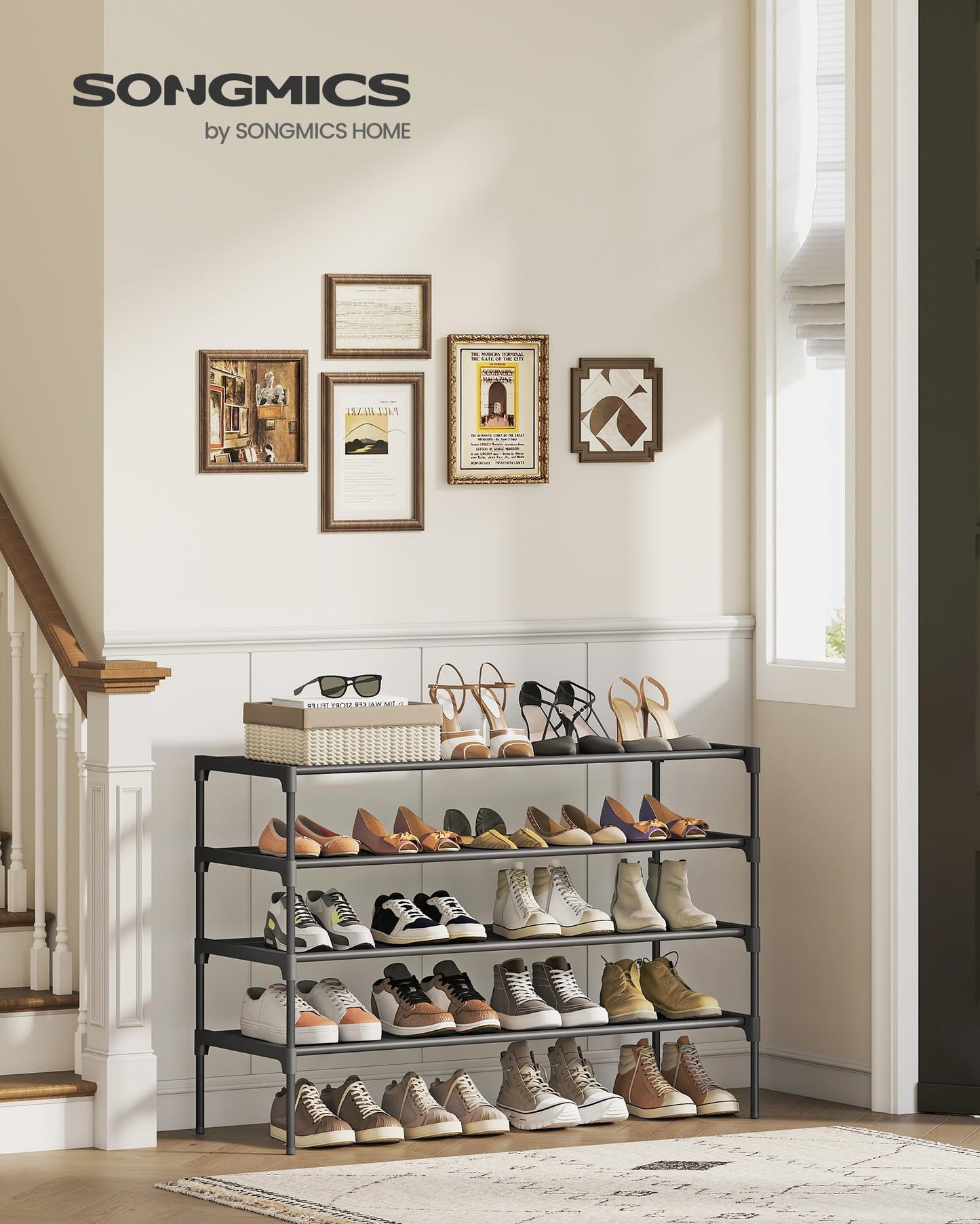 4-Tier Stackable Shoe Storage Rack
