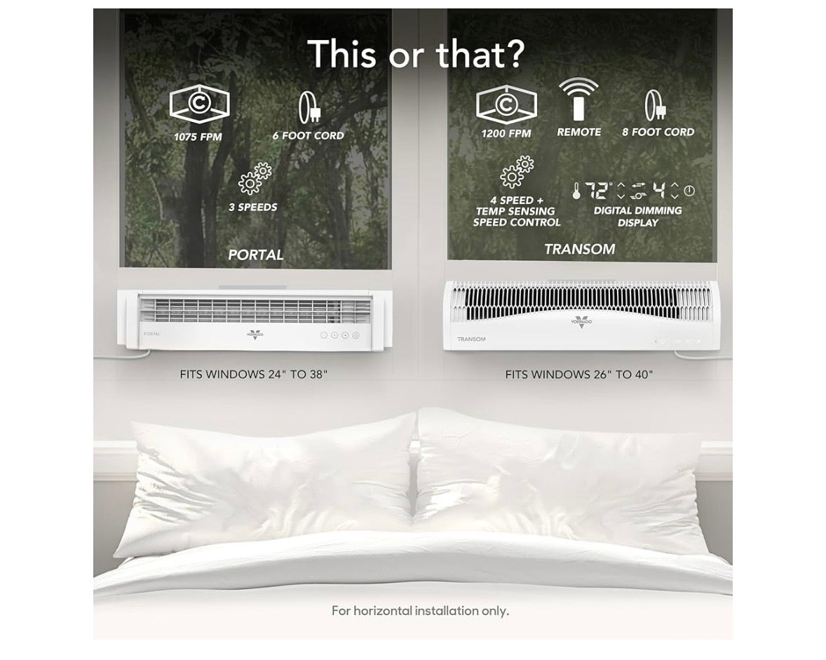 Vornado PORTAL Reversible Window Fan – 3 Speeds