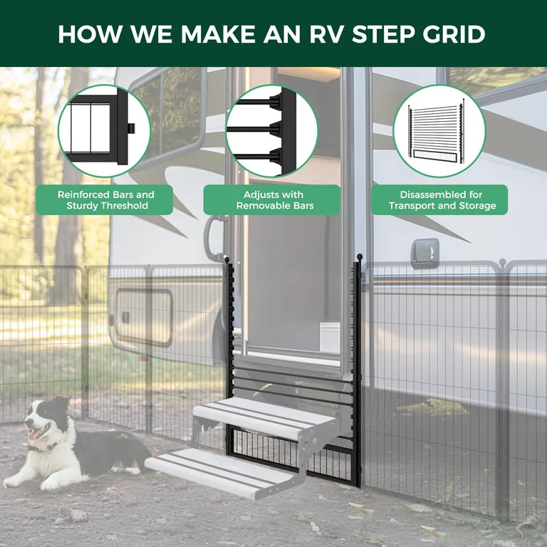 FXW RV Step Grid – Secure Stair Barrier (Step Grid Only)
