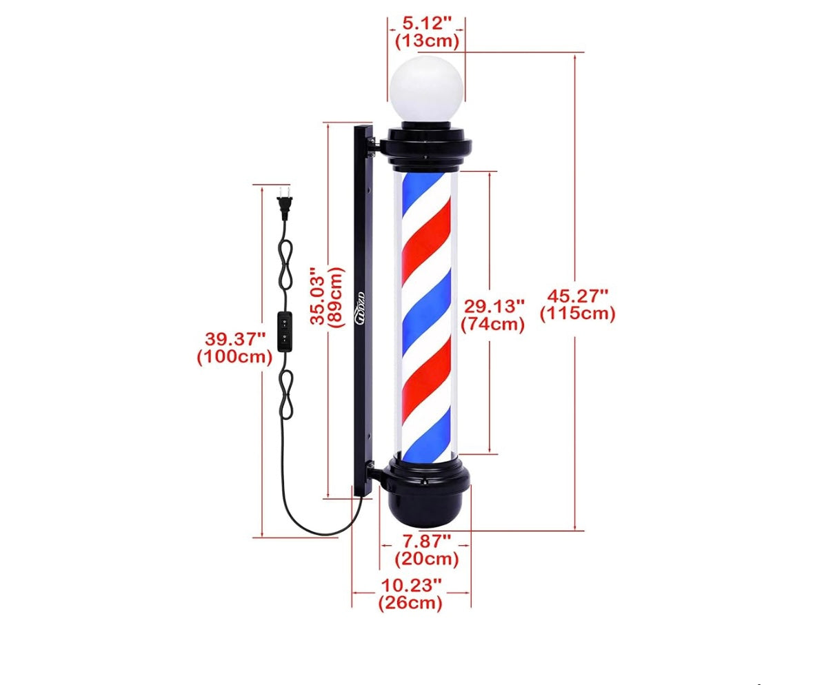 Classic WDZD Barber Pole Light – Half Price at Courtice Liquidation!