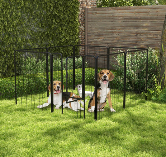 PawHut 8-Panel Heavy-Duty Dog Playpen – 39” Height (Indoor/Outdoor Use)
