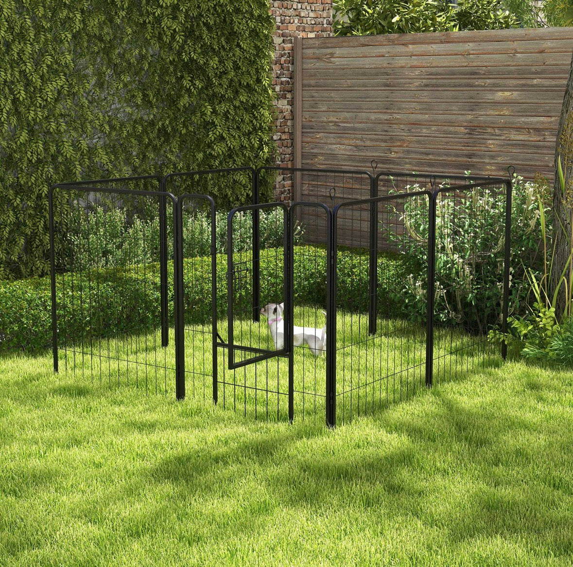 PawHut 8-Panel Heavy-Duty Dog Playpen – 39” Height (Indoor/Outdoor Use)