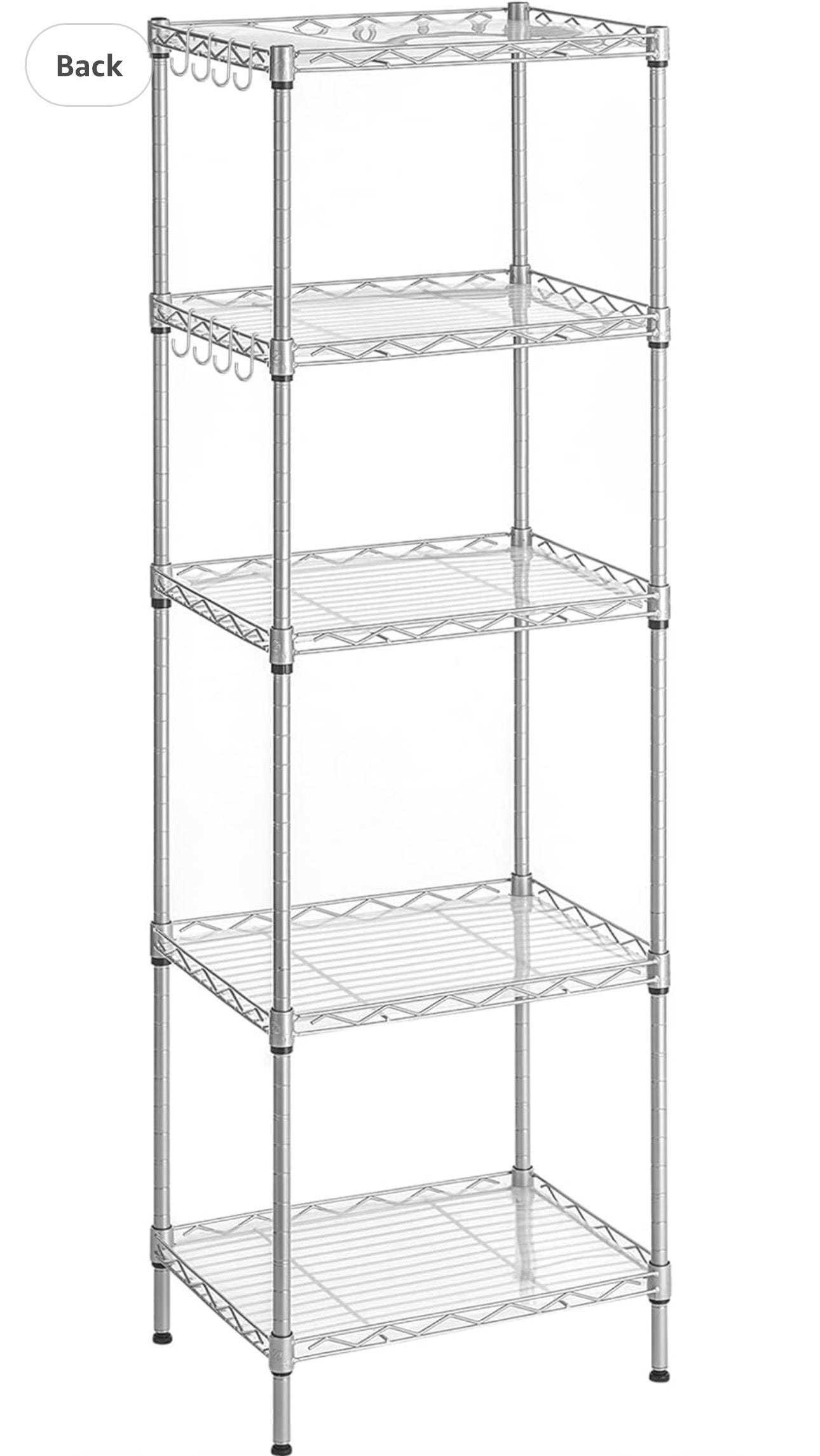 SONGMICS 5-Tier Adjustable Metal Storage Shelf