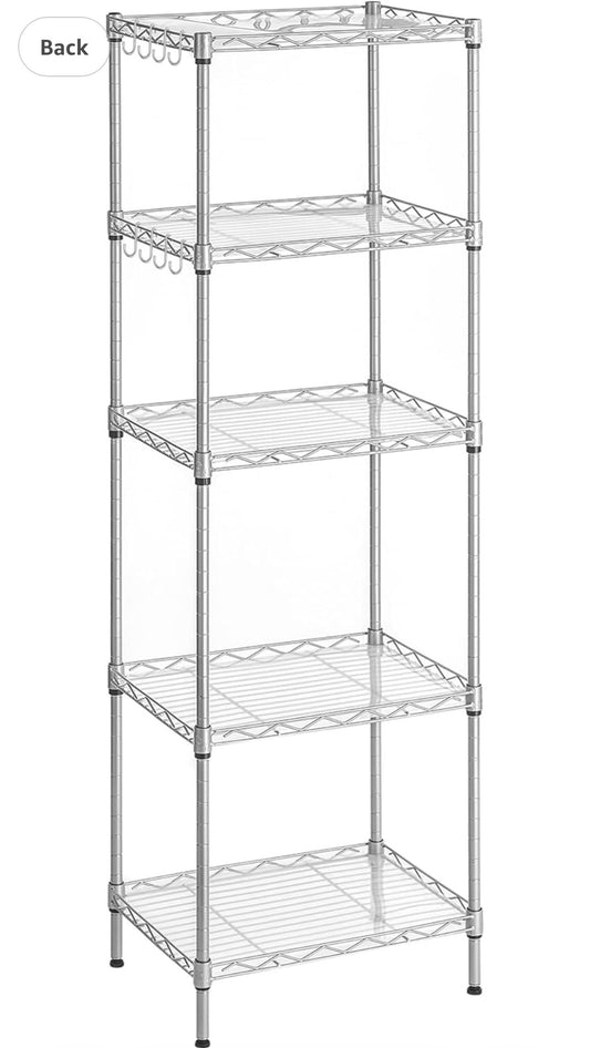 SONGMICS 5-Tier Adjustable Metal Storage Shelf