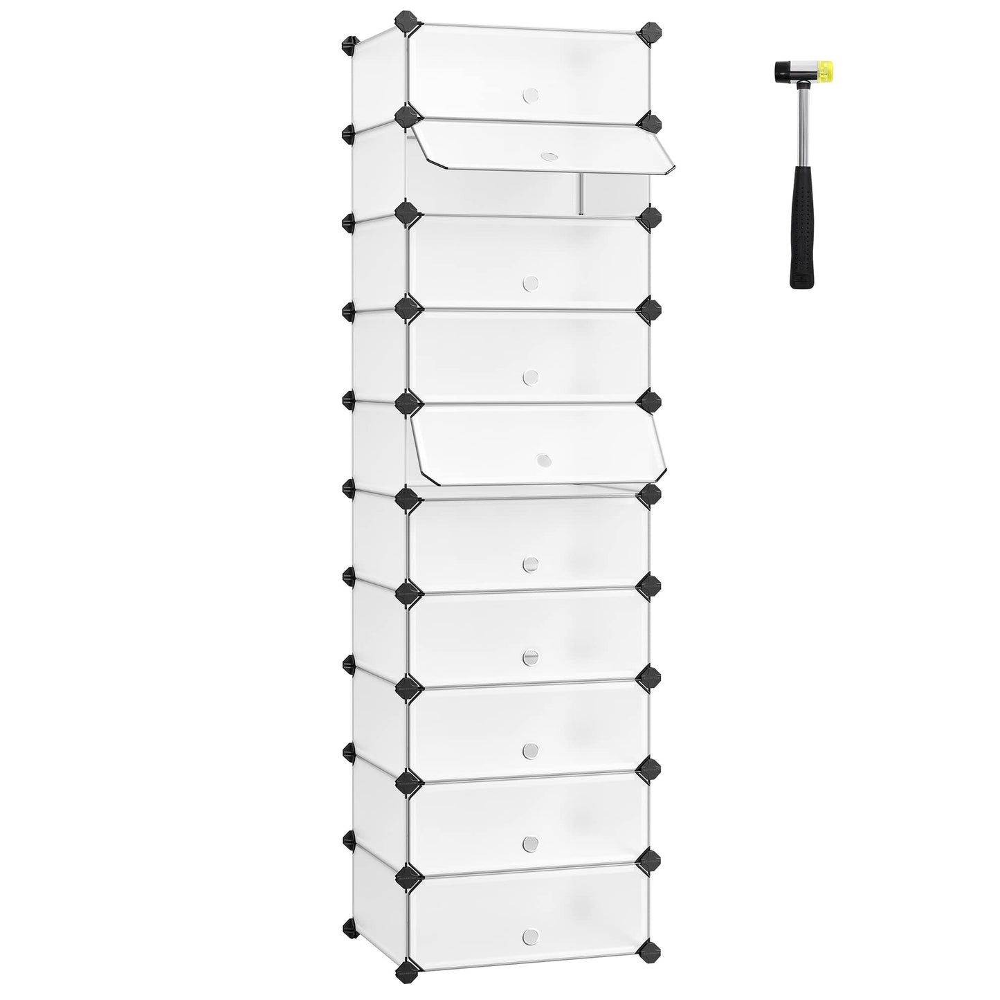 SONGMICS Modular 10-Cube Shoe Rack Organizer