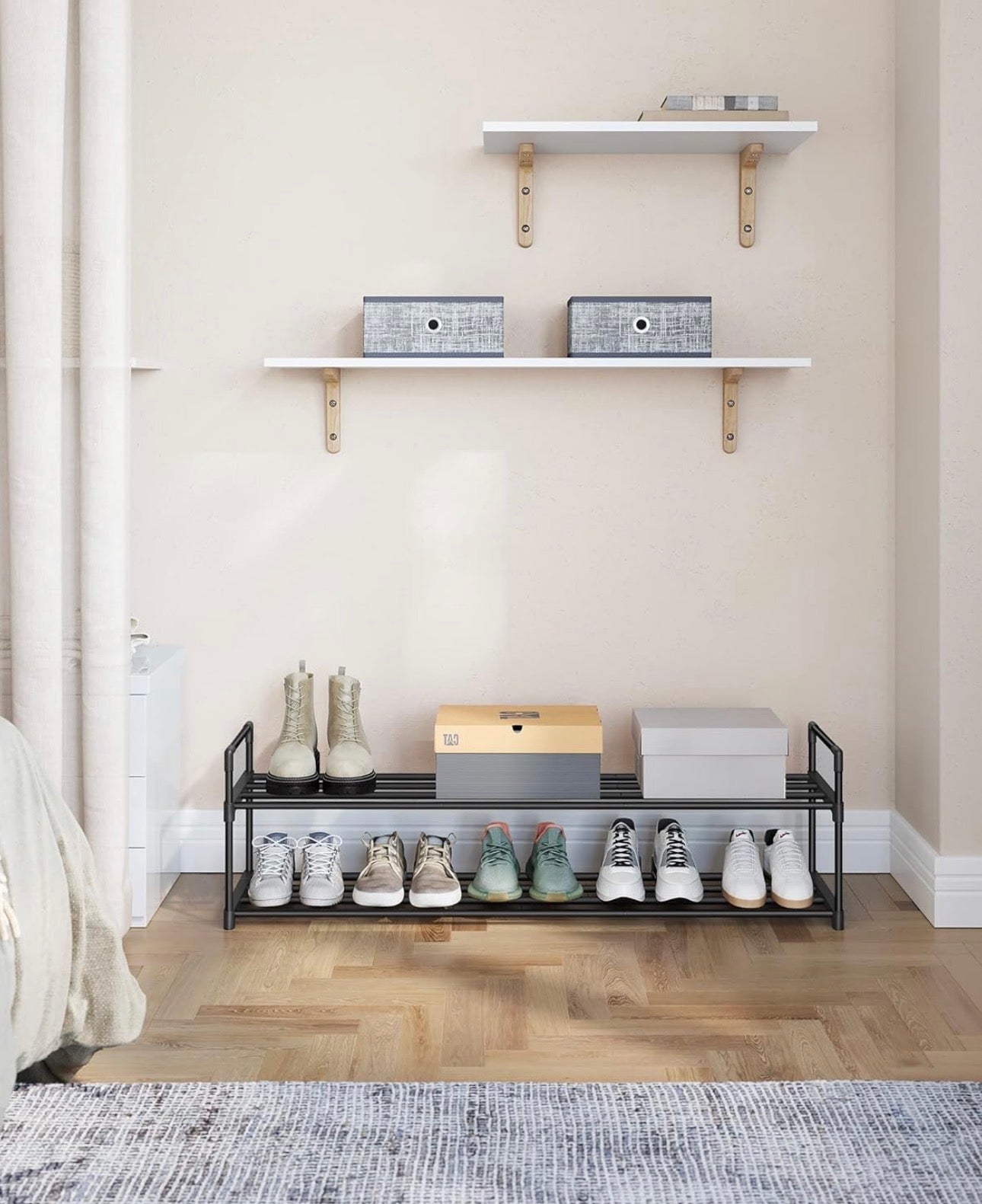 2-Tier Stackable Shoe Rack