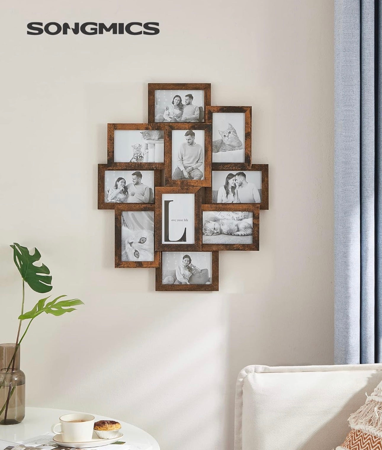 SONGMICS 10-Photo Collage Frame (4 × 6 in)