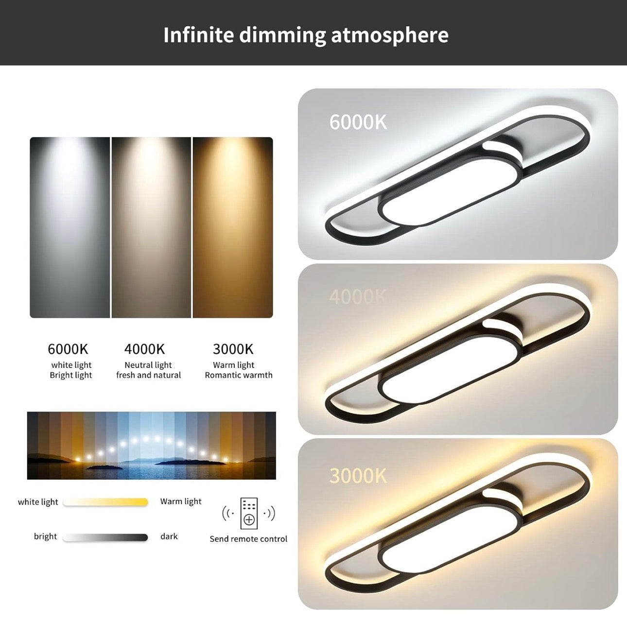 Tioolo Modern Dimmable LED Ceiling Light
