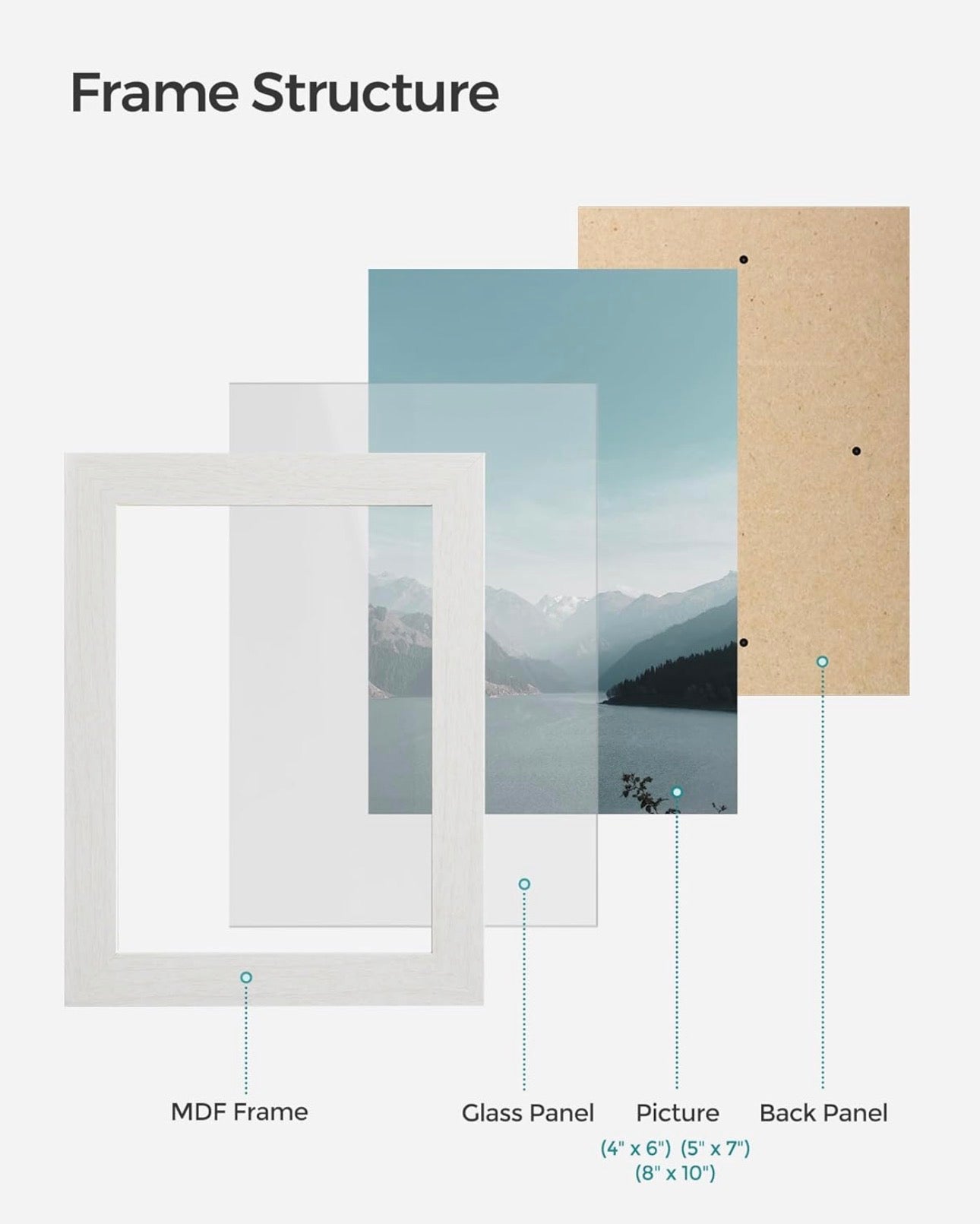 SONGMICS 10-Pack Gallery Picture Frame Set