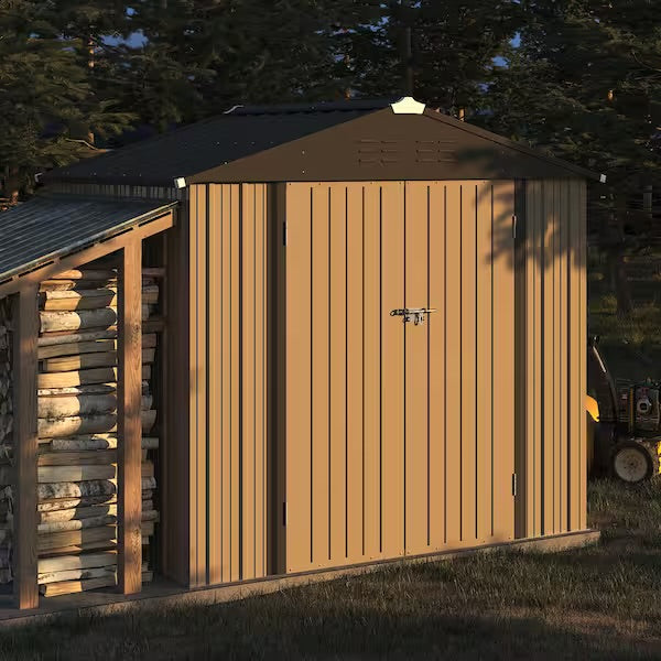 Tozey 8×6 ft Outdoor Metal Storage Shed