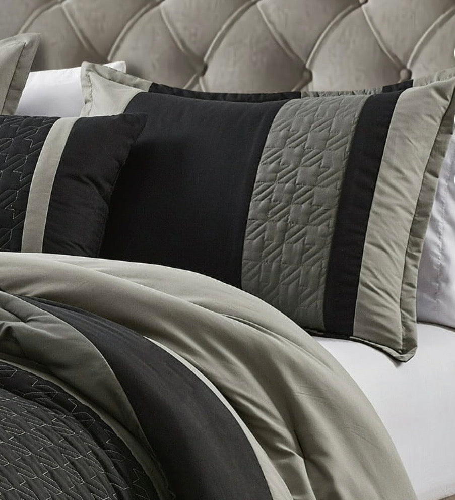 6-Piece Gray Comforter Set