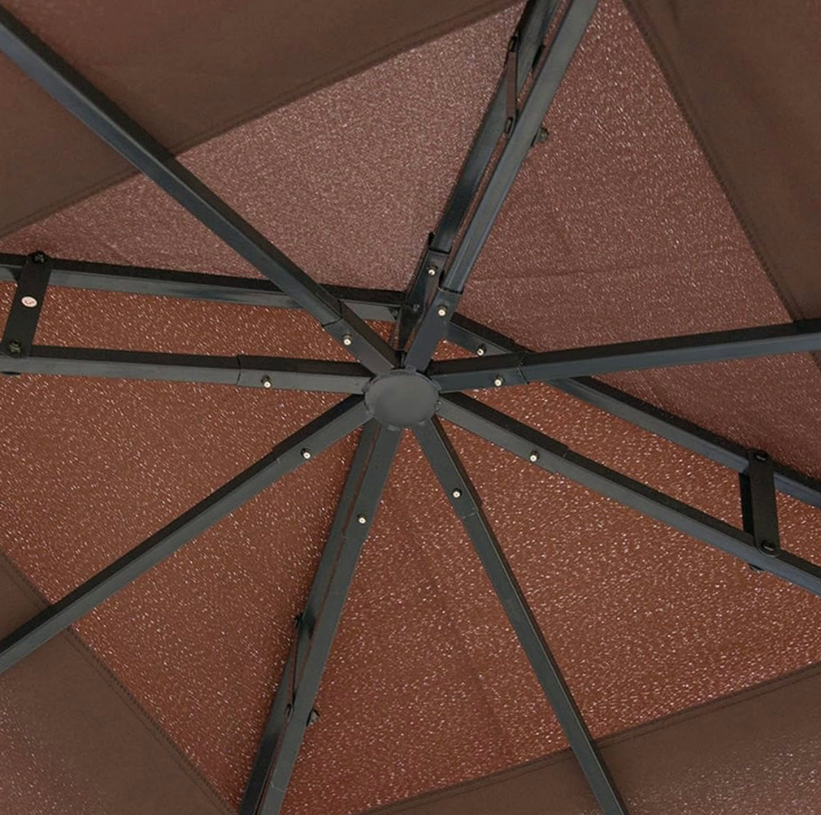 Outsunny 10’ x 10’ Double Roof Patio Gazebo – Aluminum Frame | Mesh Curtains | Water-Resistant Canopy