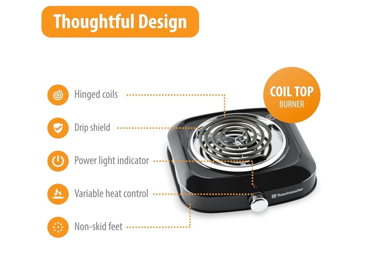 Toastmaster Single Burner Electric Cooktop