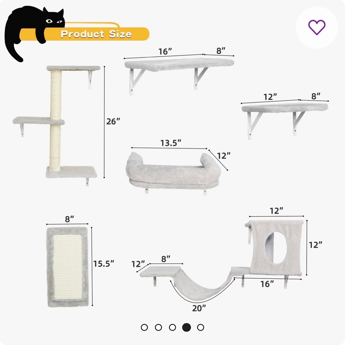 Luxury Cat Wall Furniture Set