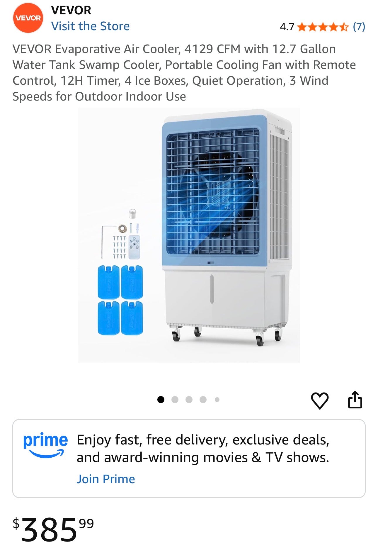 VEVOR 3-in-1 Evaporative Air Cooler