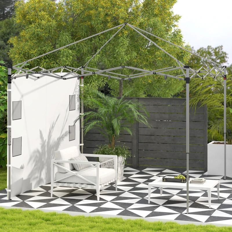 Outsunny 10×10 FT Pop-Up Canopy Sidewall with 4 Storage Bags