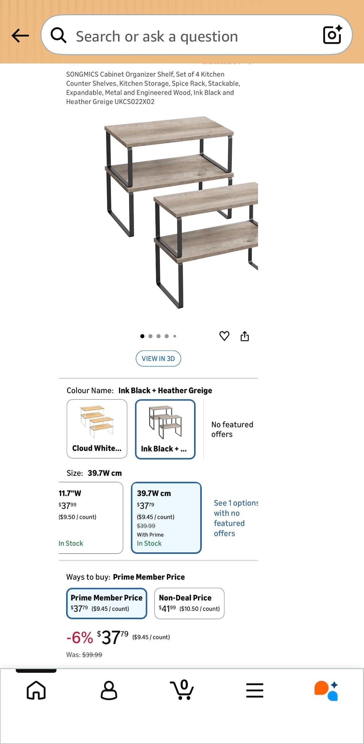 4-Piece Expandable Cabinet & Countertop Organizer Shelf Set