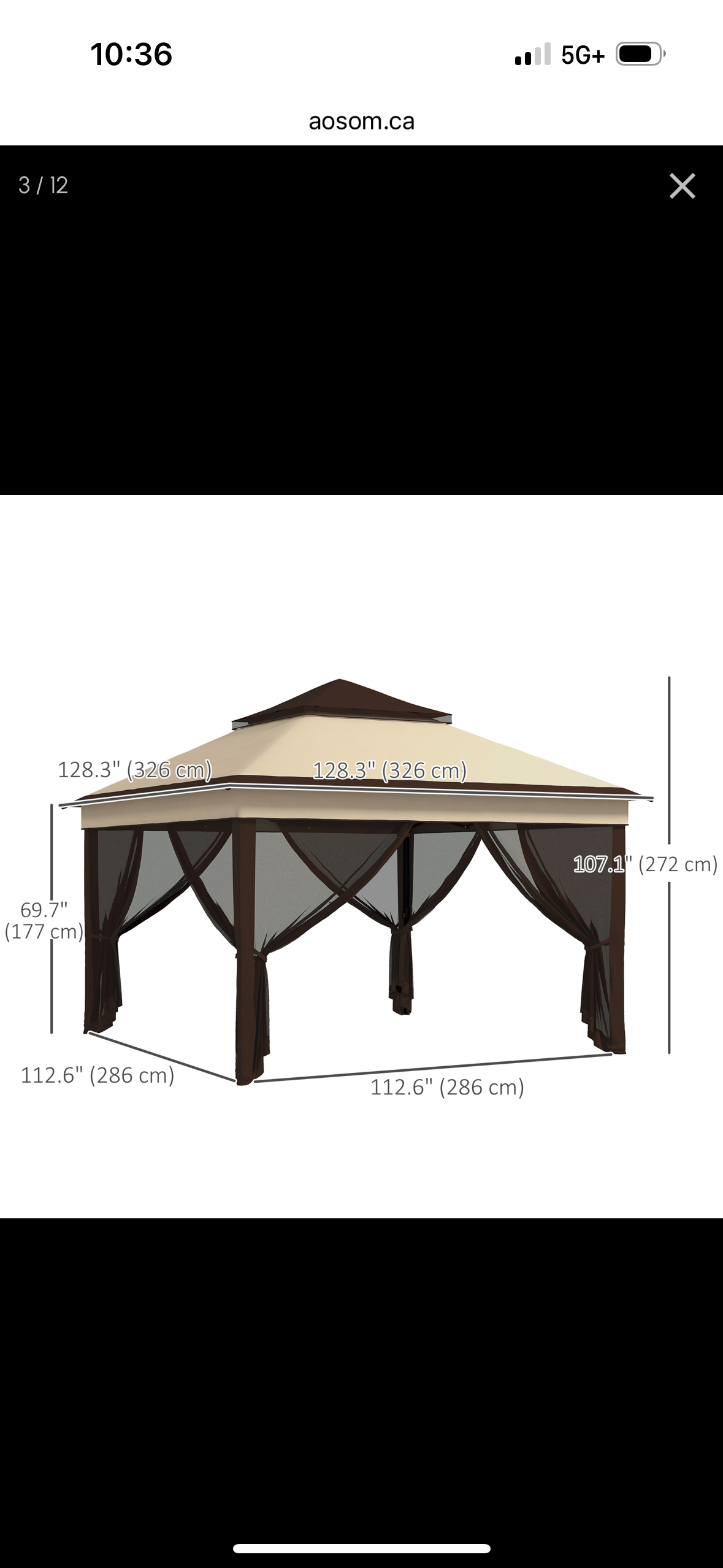 Outsunny 10×10 ft Pop-Up Gazebo Tent with Mesh Curtains — Adjustable Height, UV30+ Protection, and Carry Bag (Modern Grey)