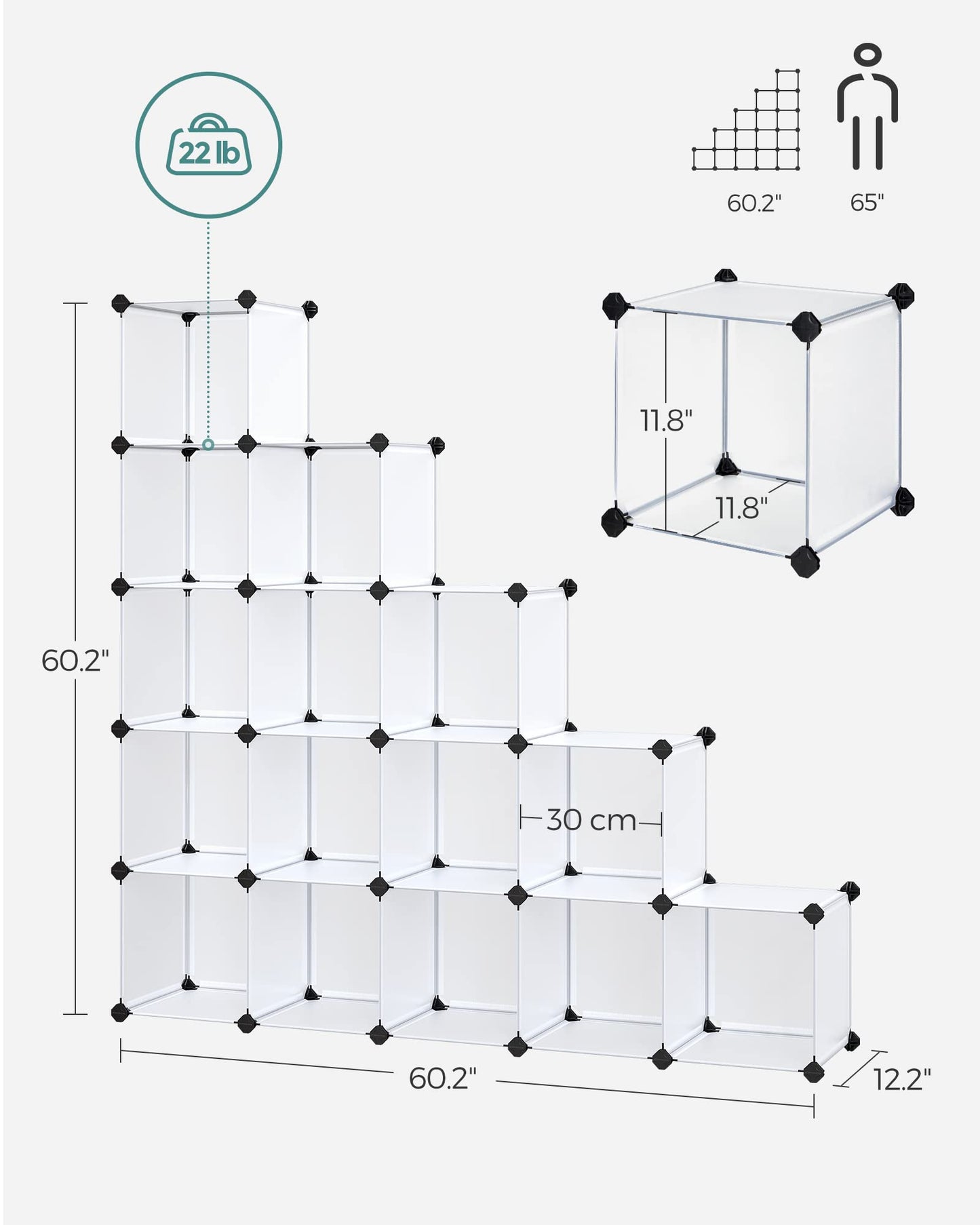 16-Cube Modular Storage Organizer