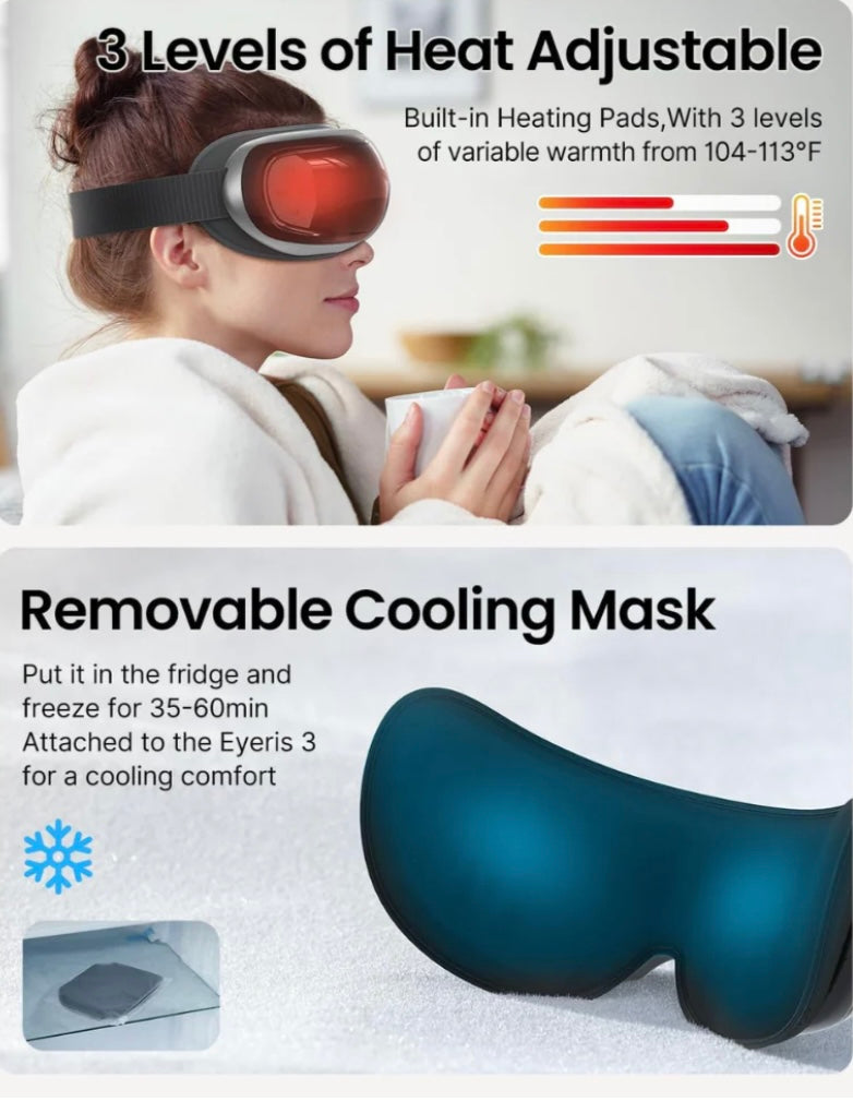 RENPHO Eyeris 3 Smart Eye Massager with Freezable Gel Mask & Voice Assistant – Now Only $77.99 (40% Off Sale Price)