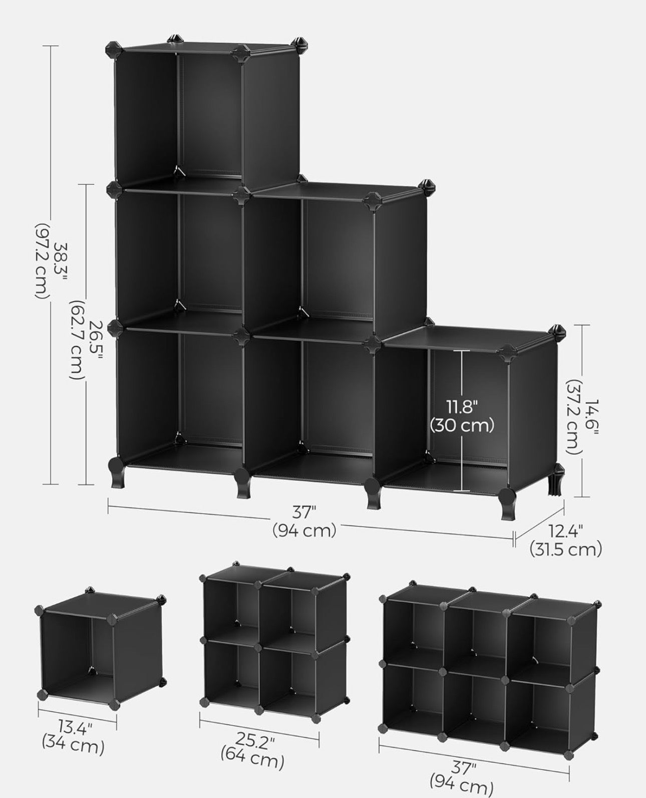 SONGMICS 6-Cube Modular Storage Organizer