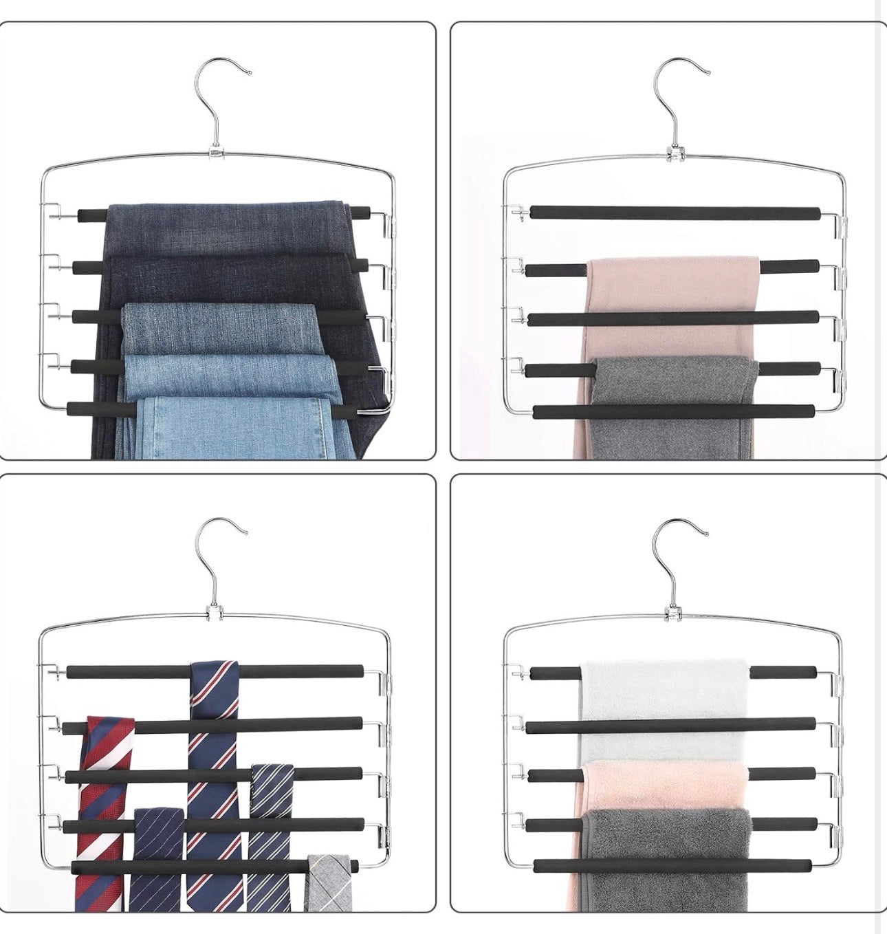 Space-Saving Trouser Hanger Set