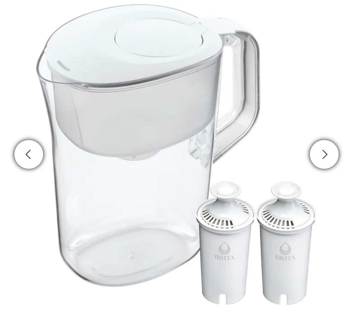 Brita® 10-Cup Water Filter Pitcher with 2 Standard Filters – BPA-Free