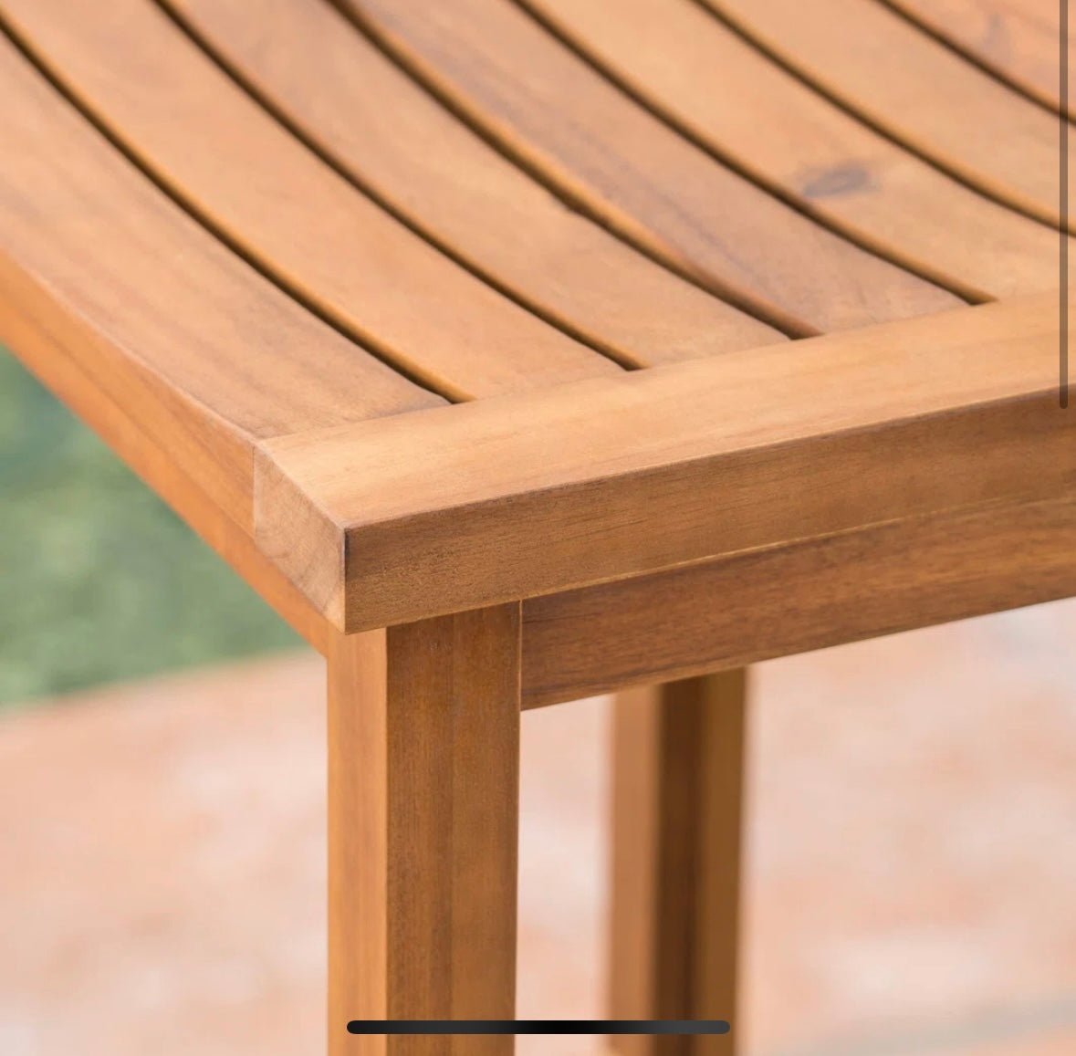 NEW – Set of 2 Acacia Wood Saddle Barstools – 30” Backless Counter Seating