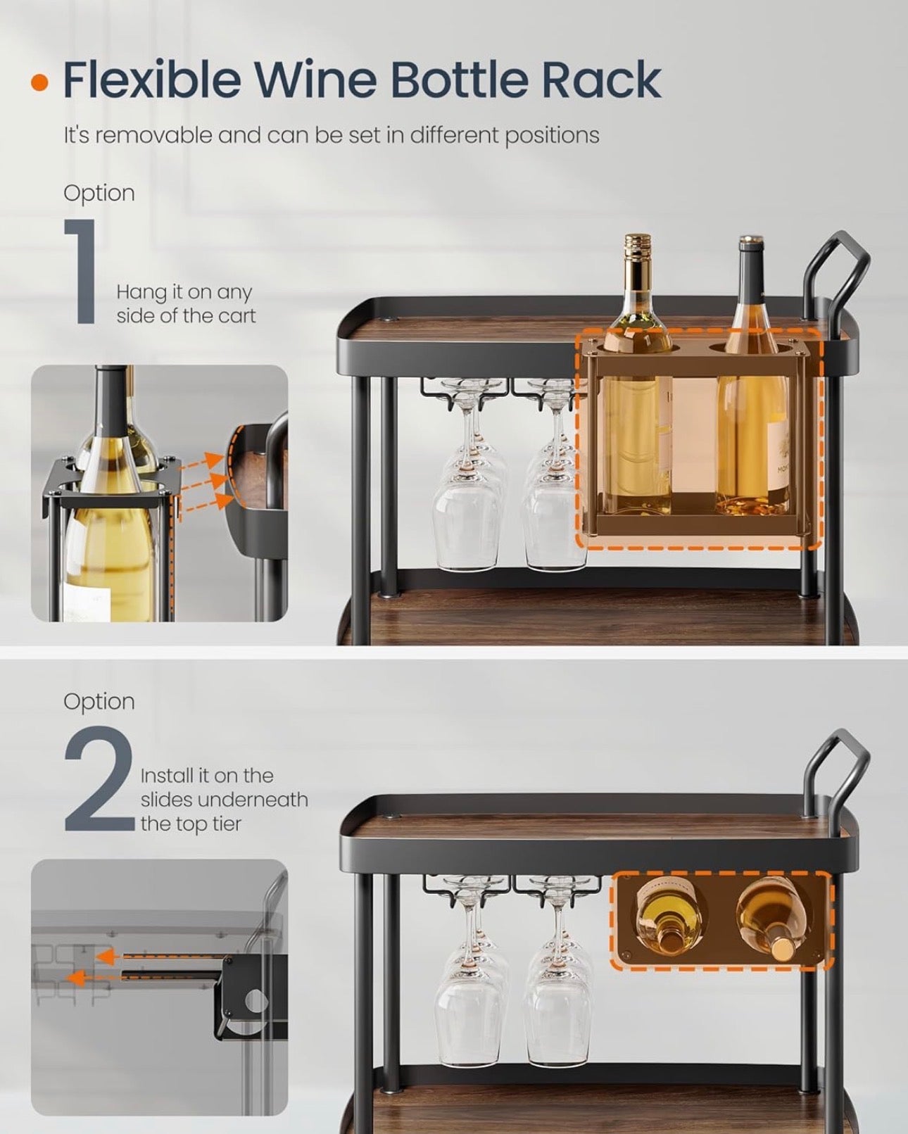 SONGMICS HOME Bar Cart