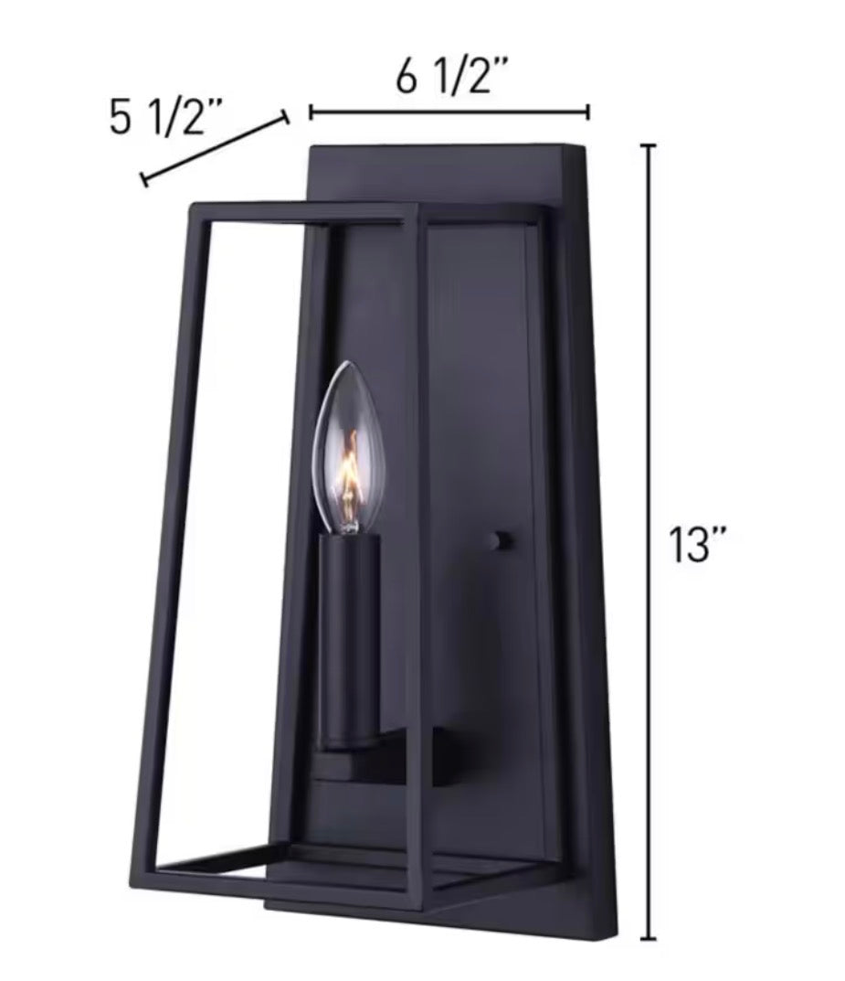 Progress Lighting – Adley Matte Black Wall Sconce