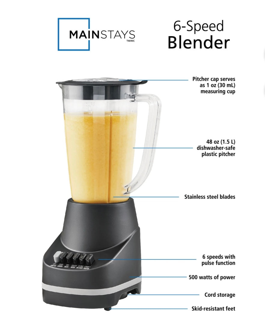 Mainstays 6-Speed Blender