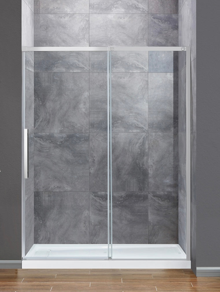 OVE Decors Venice 60” Frameless Sliding Glass Shower Door – Chrome Finish