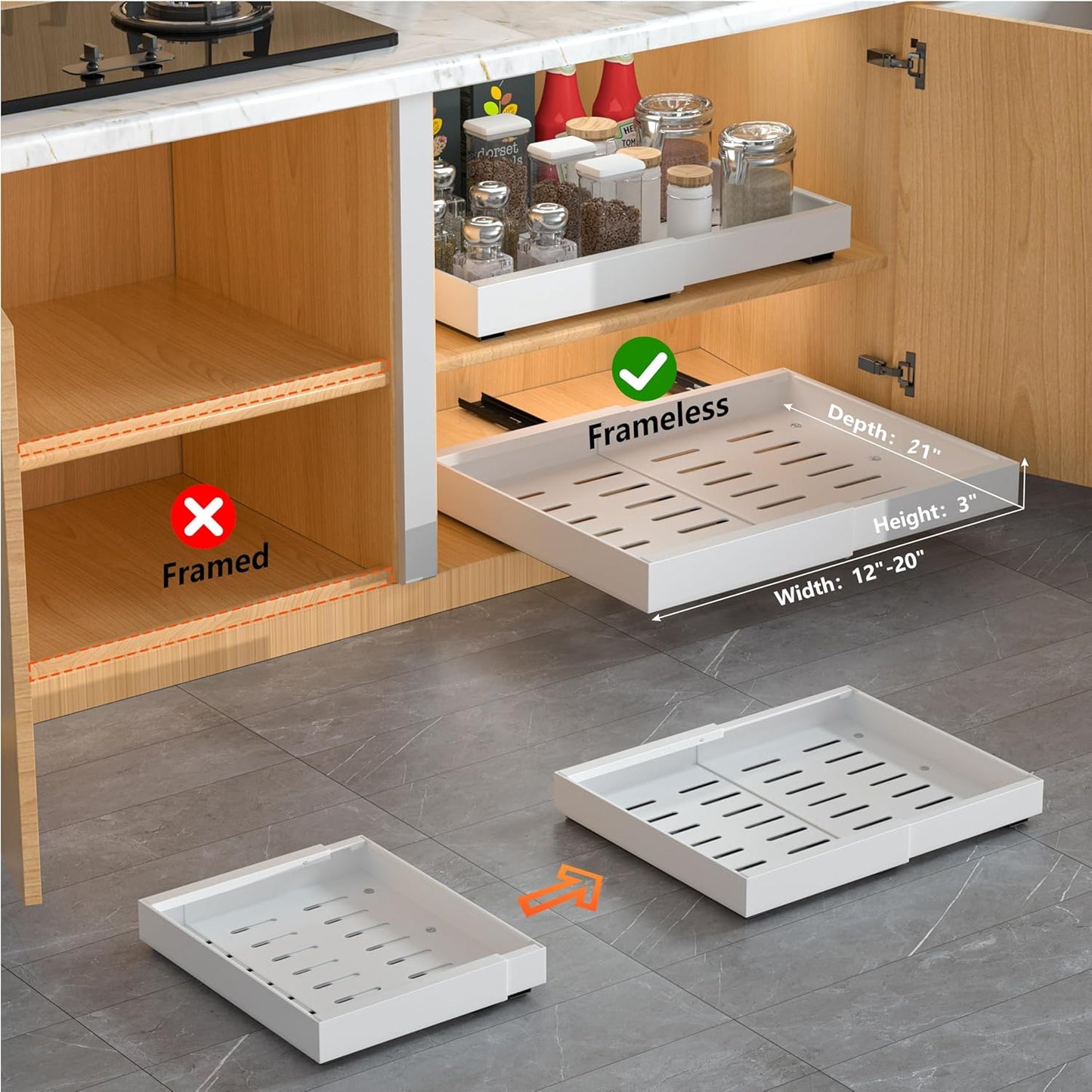 DEKAVA Pull-Out Cabinet Organizer