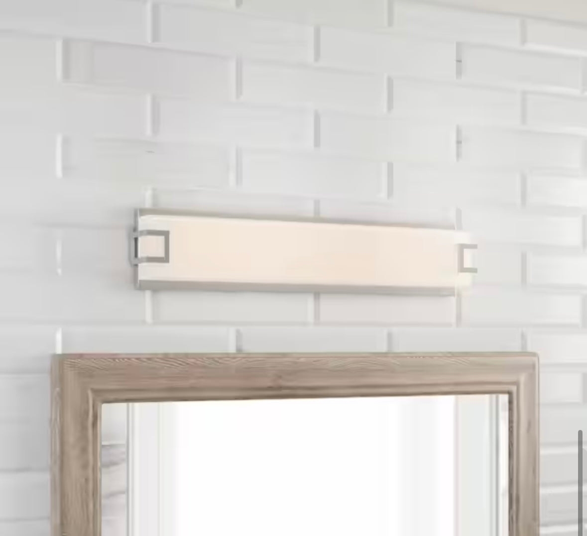 Home Decorators Collection LED Vanity Light Fixture — Modern 32W Integrated LED Bathroom Wall Light