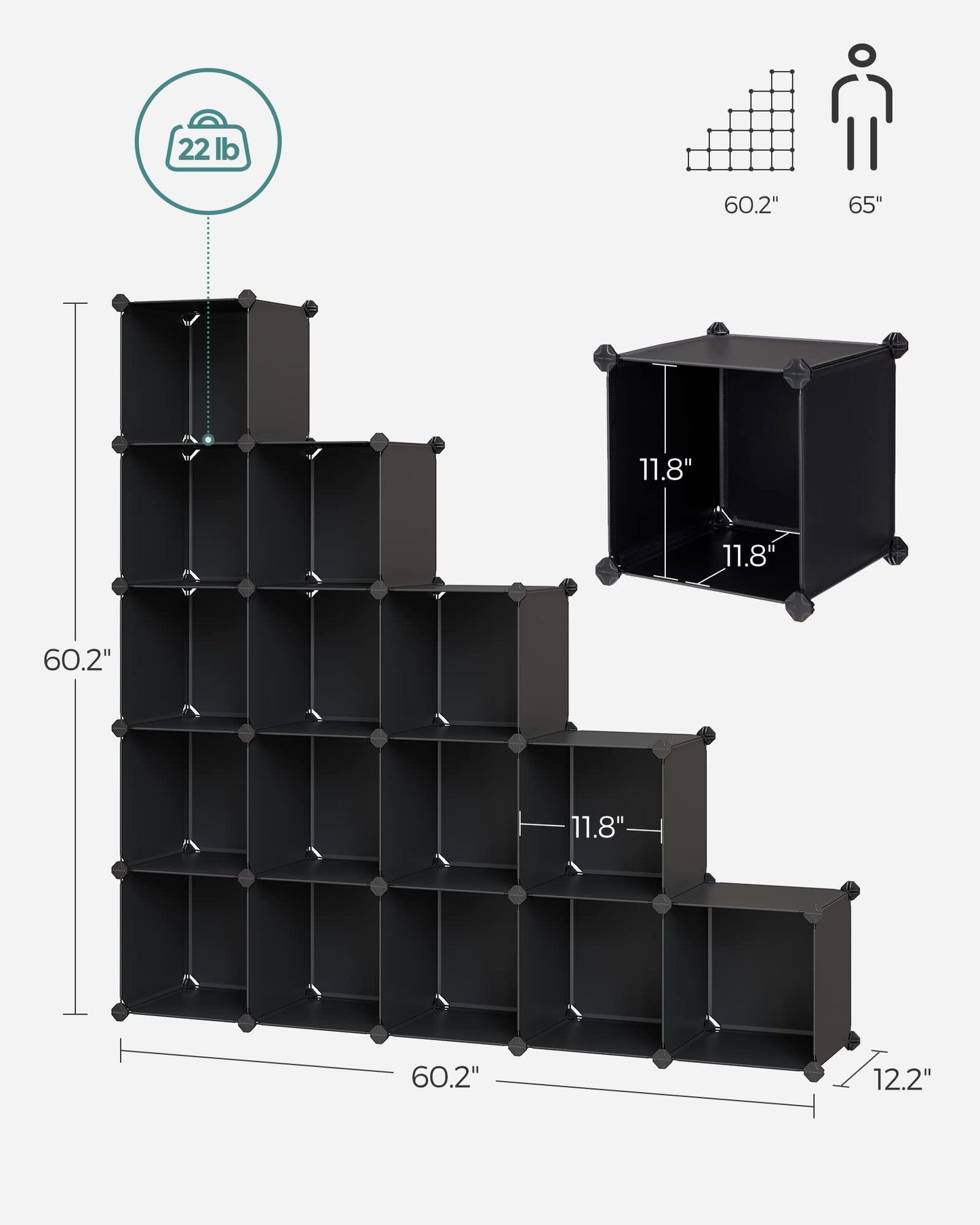 16-Cube Modular Storage Organizer