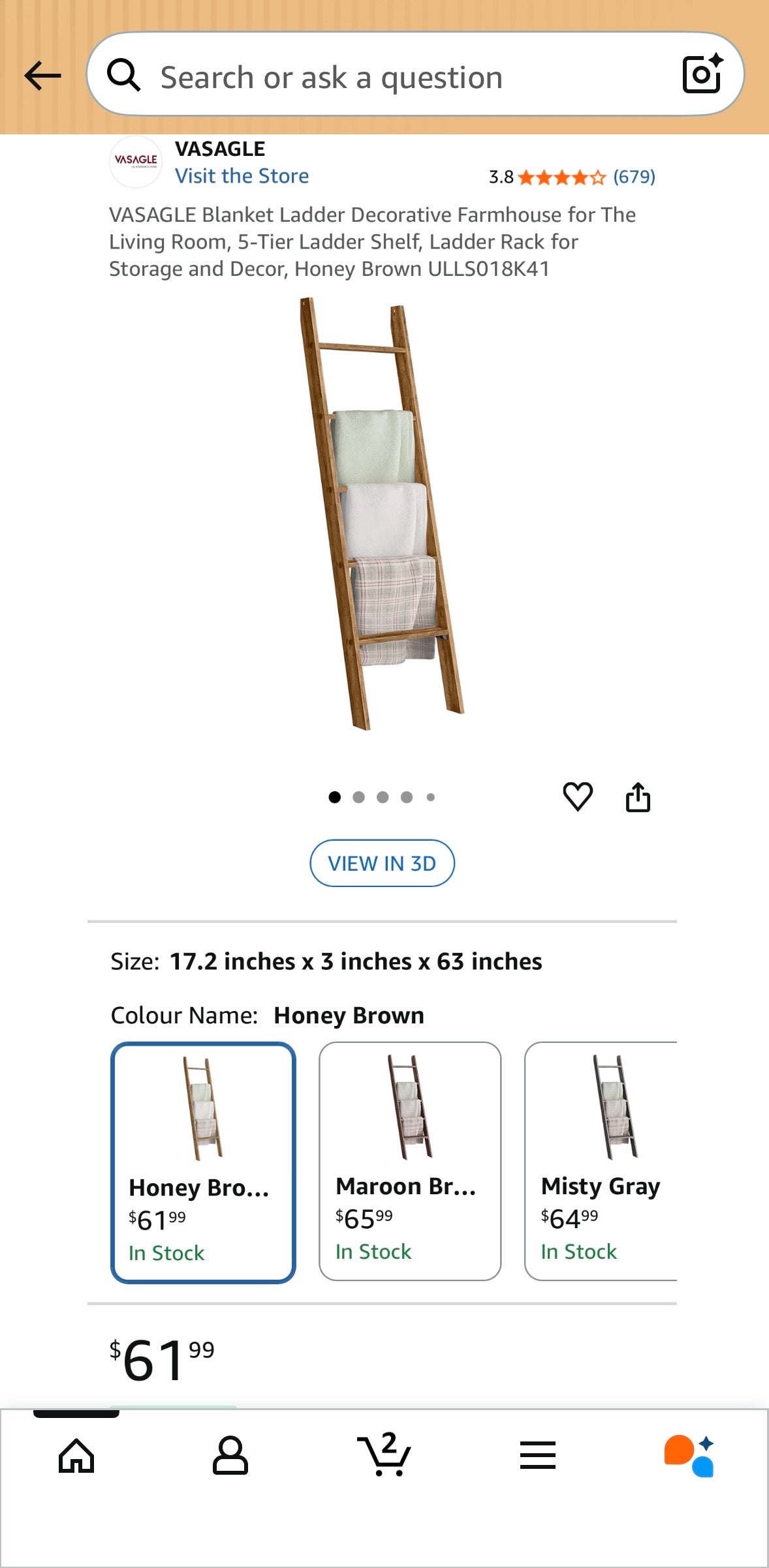 5-Tier Ladder Shelf / Blanket Ladder