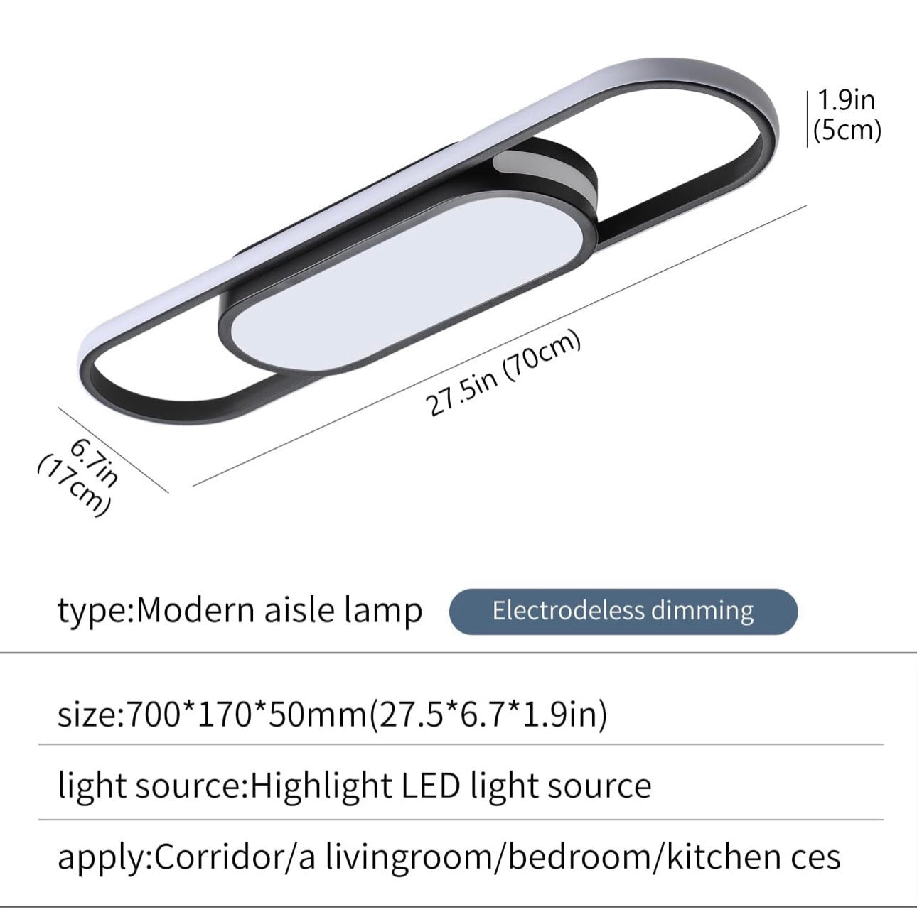 Tioolo Modern Dimmable LED Ceiling Light