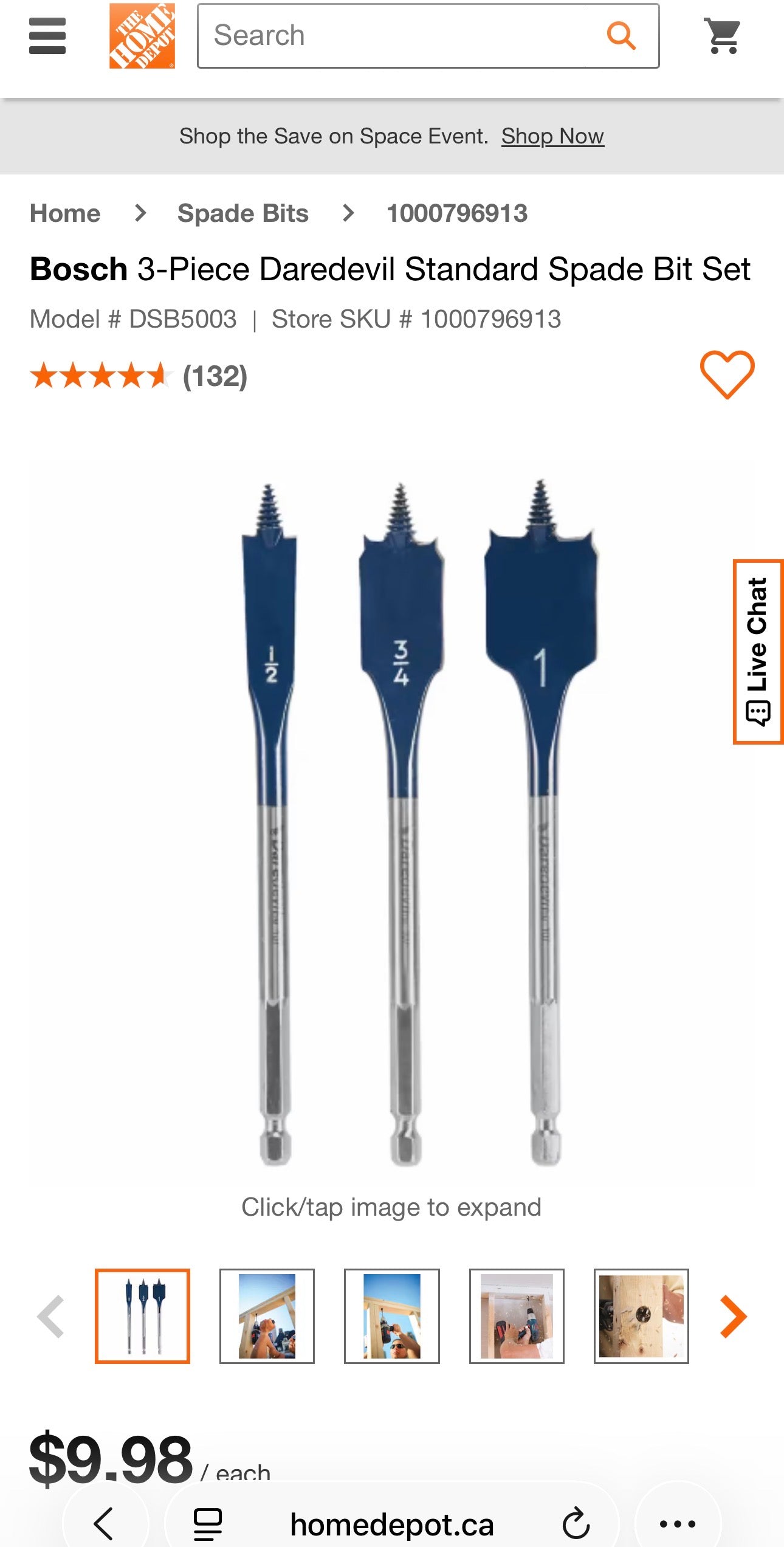 Bosch Daredevil Spade Bit Set – 3-Piece