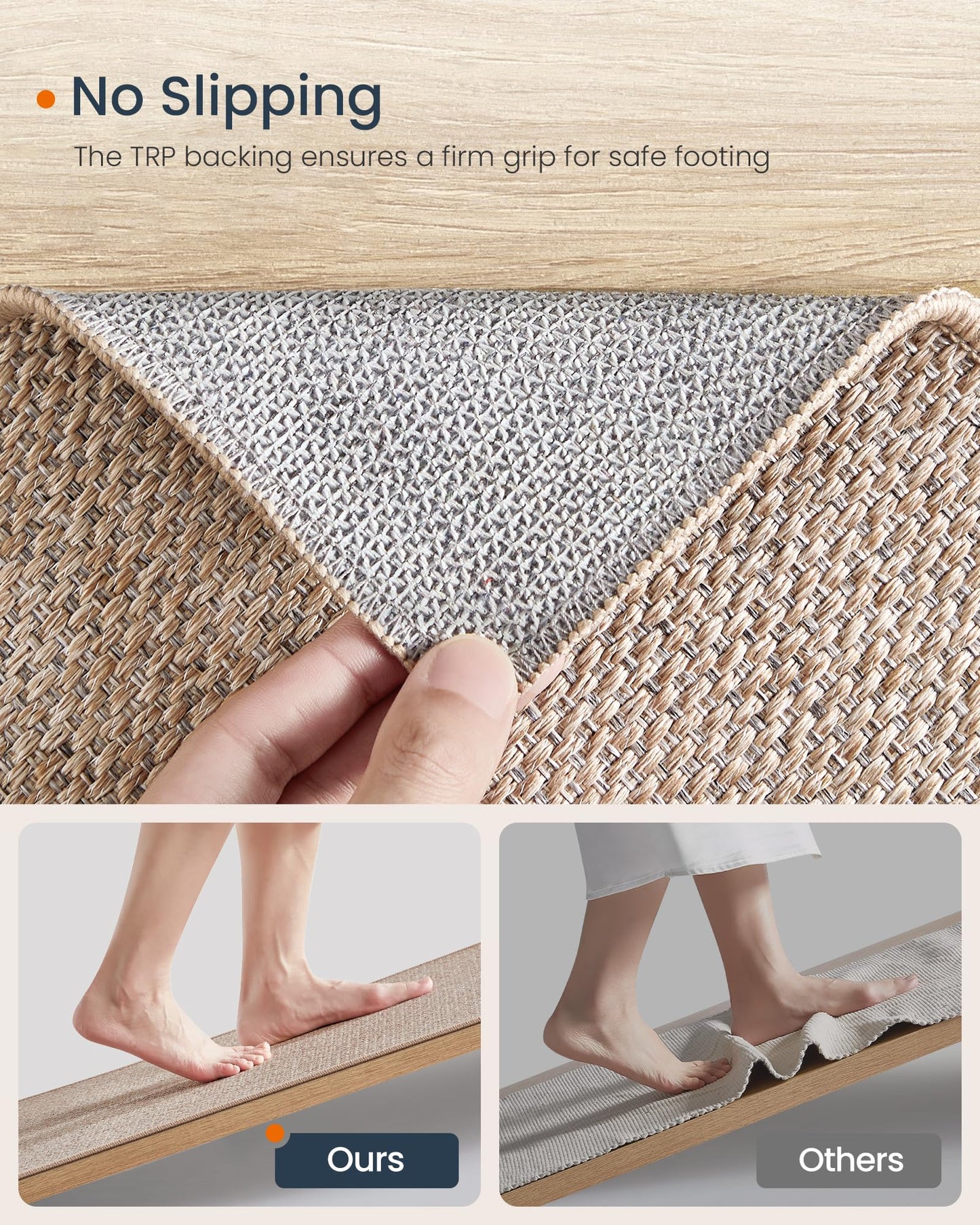 SONGMICS HOME Woven Faux Jute Area Rug