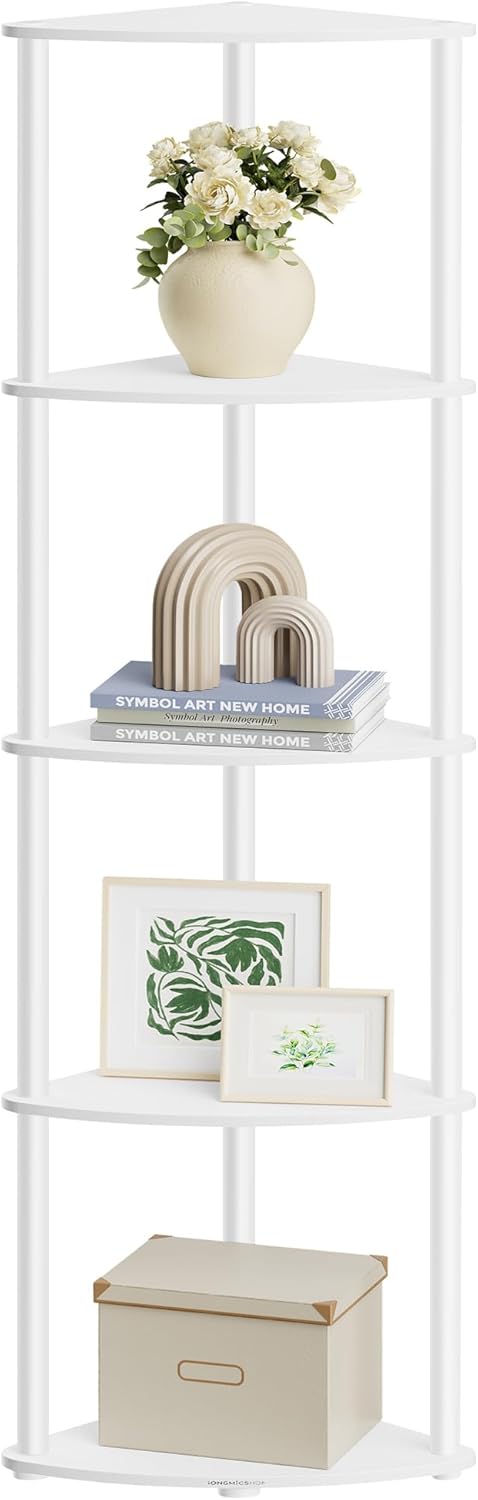 5-Tier Corner Shelf – Snow White