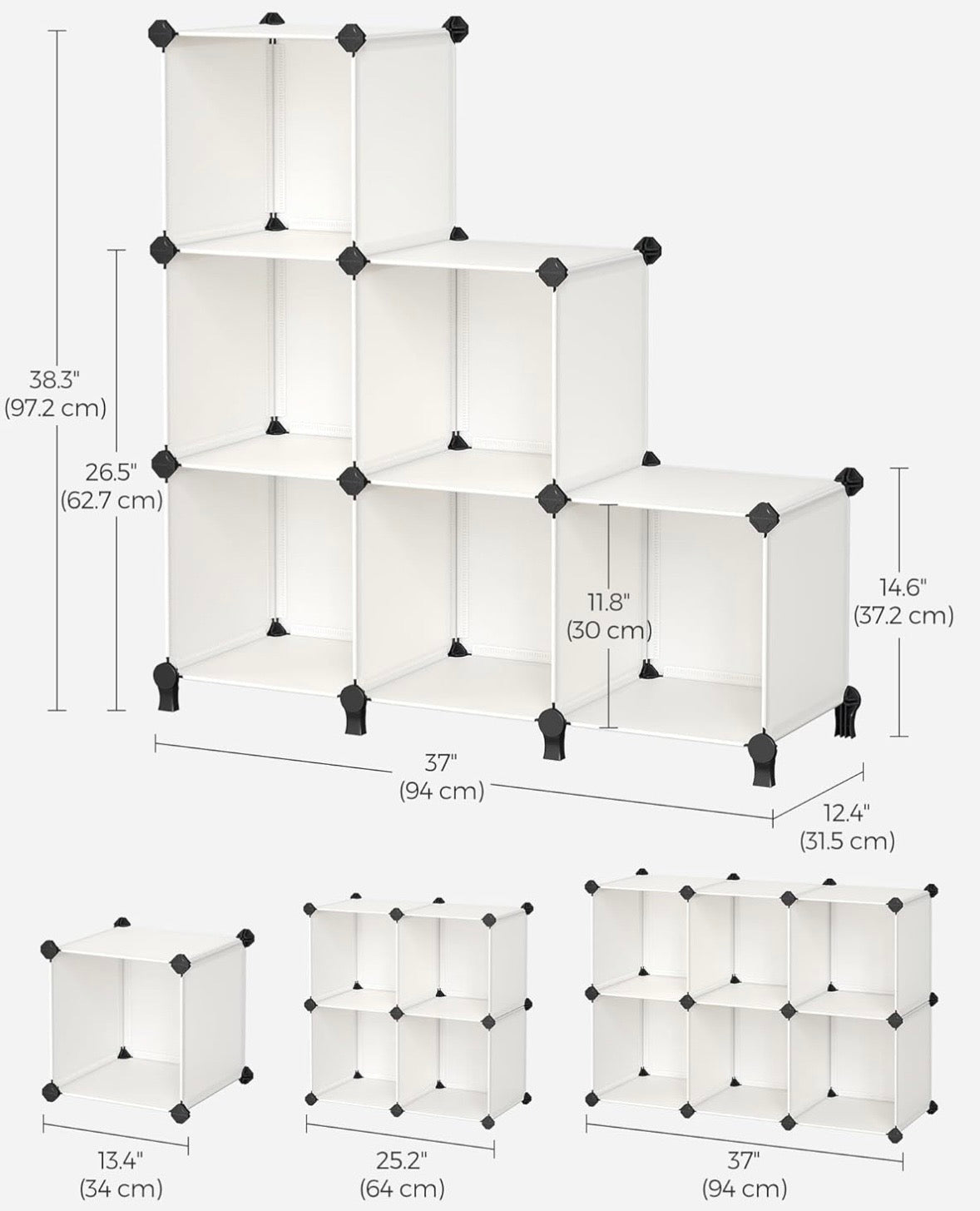 6-Cube Modular Storage Organizer