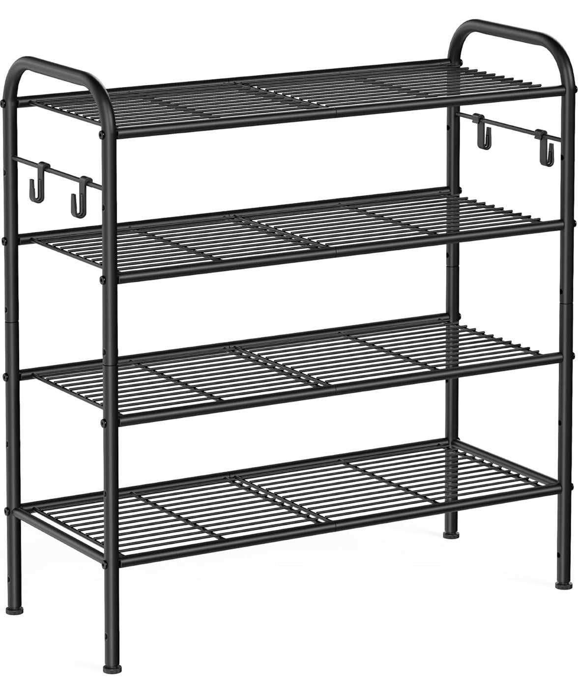 4-Tier Adjustable Metal Shoe Rack
