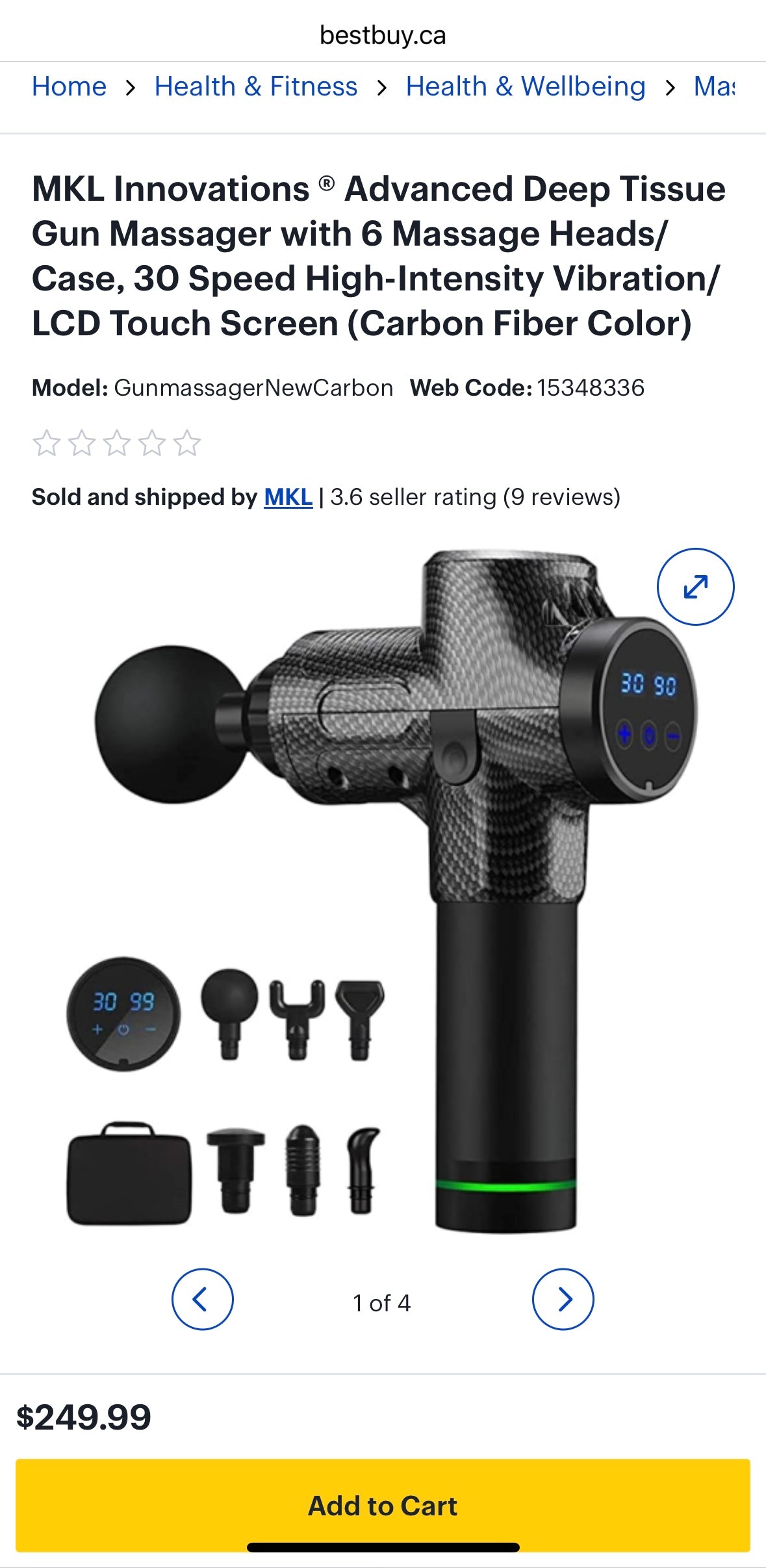 MKL Innovations Advanced Deep Tissue Massage Gun – 50% Off Best Buy Price!