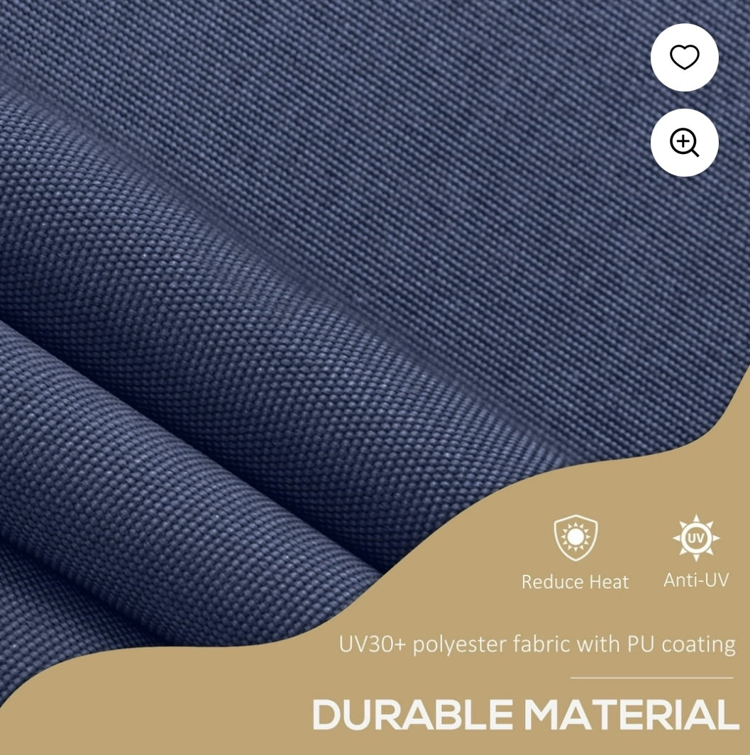 Outsunny Freestanding Retractable Awning – Adjustable Tilt & Height | UV Protection | Aluminum & Steel Frame