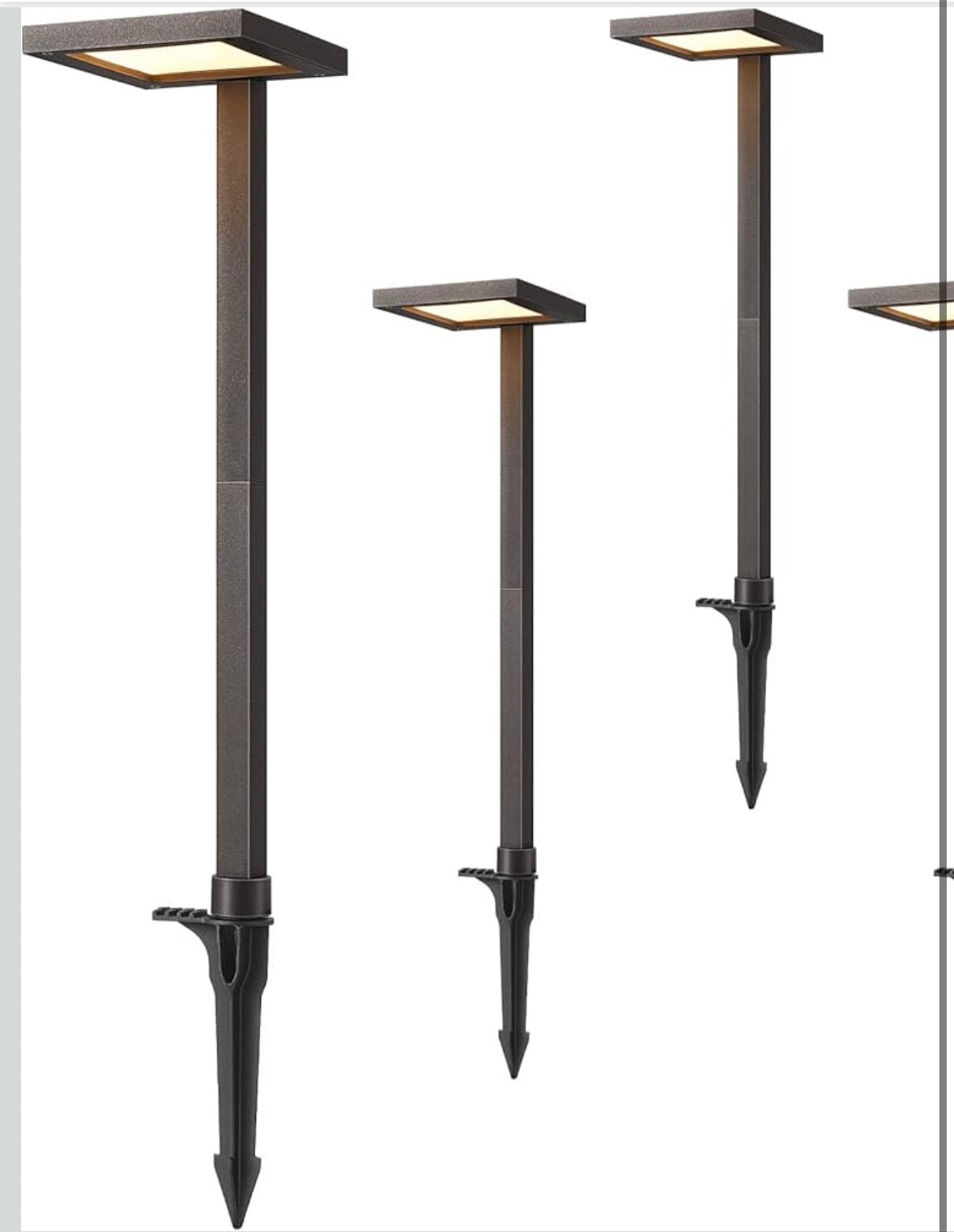 EDISHINE Low Voltage LED Landscape Pathway Light – Black