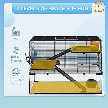 PawHut Multi-Level Hamster Habitat