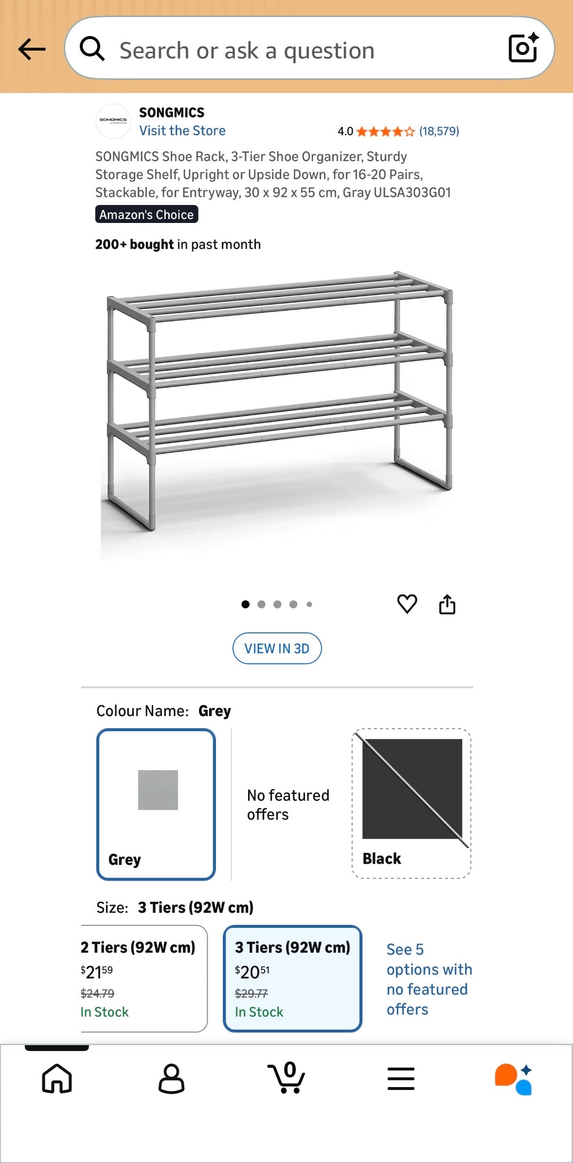 3-Tier Shoe Rack Organizer