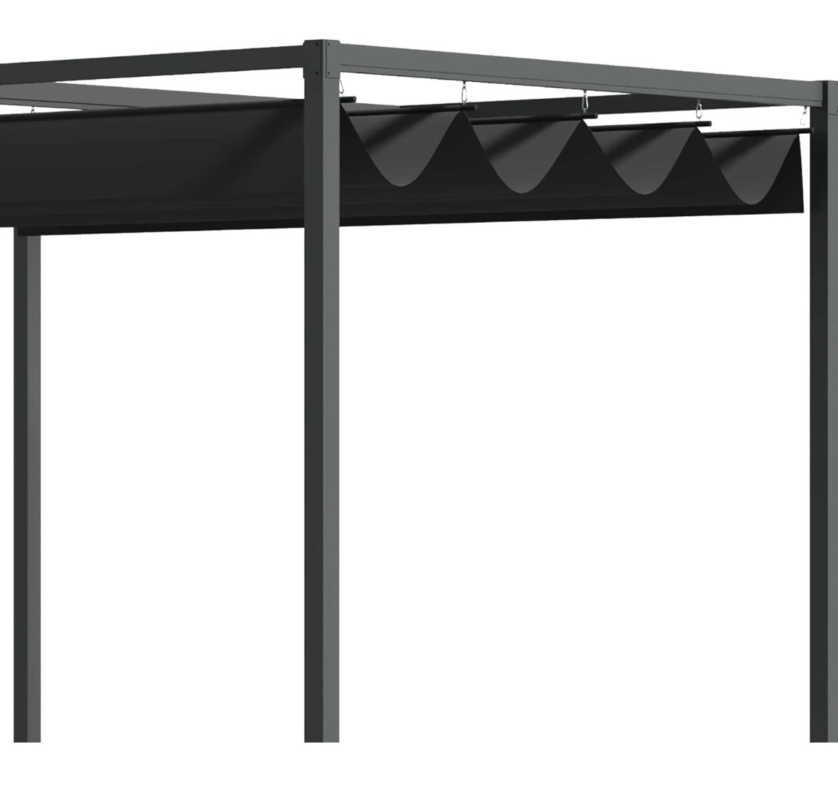 Outsunny 10×7 ft Retractable Pergola Gazebo — Heavy-Duty Metal Frame with Adjustable Canopy (Classic Grey)